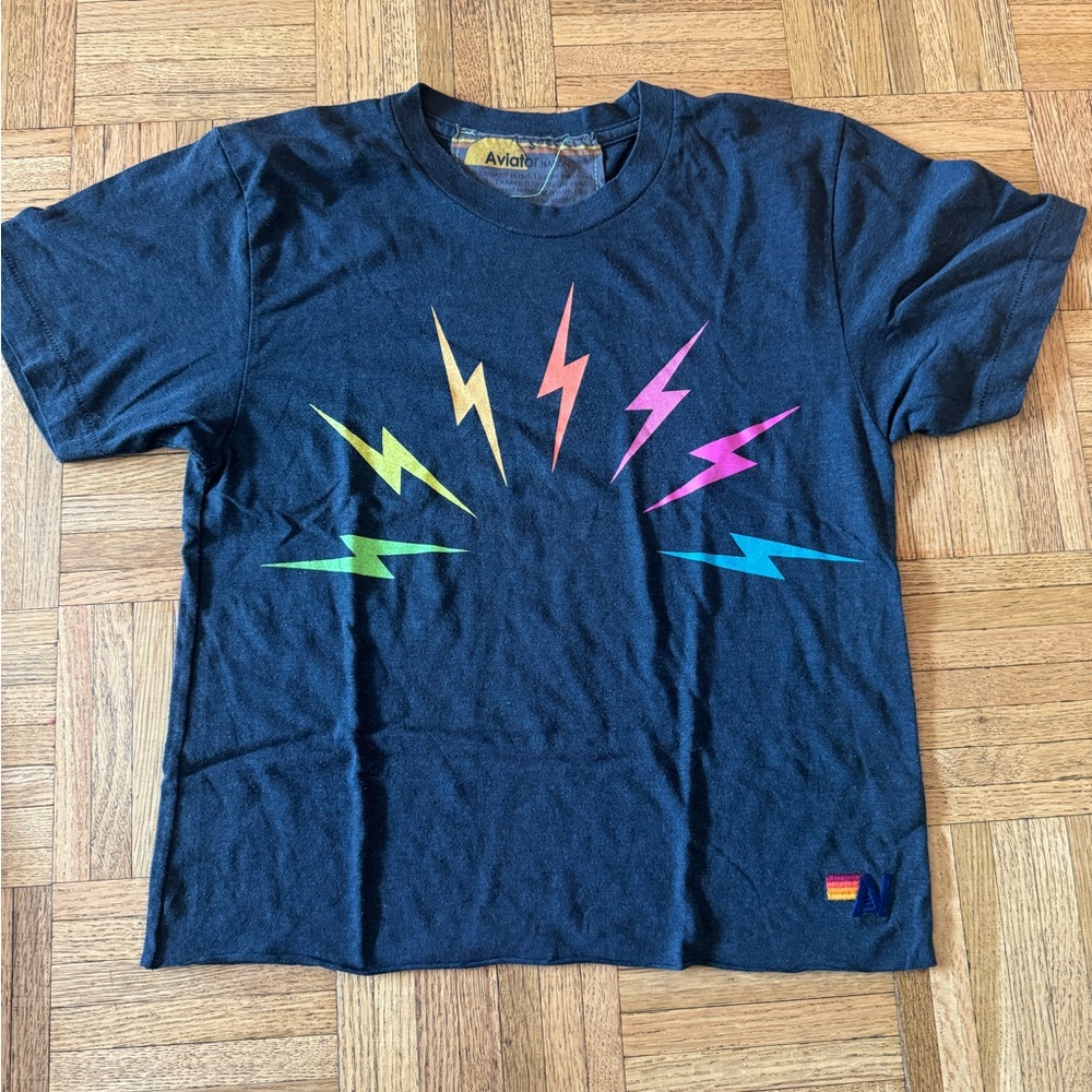 Aviator Nation Lightning Bolt T-Shirt - Black
